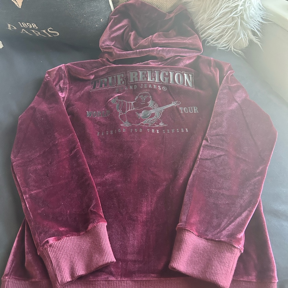 True Religion Burgundy Velvet Jacket - Picture 4 of 4